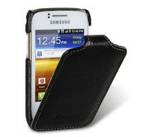 Кожаный чехол для Samsung S6102 Galaxy Y Duos Melkco Premium Leather Case - Jacka Type (Black LC)