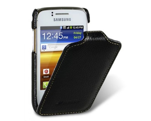 Кожаный чехол для Samsung S6102 Galaxy Y Duos Melkco Premium Leather Case - Jacka Type (Black LC)