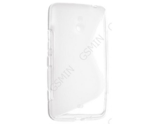 Чехол силиконовый для Nokia Lumia 1320 S-Line TPU (Прозрачно-Матовый)