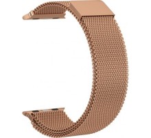 Ремешок металлический GSMIN Milanese Loop для Apple Watch 42/44mm (Розовое золото)