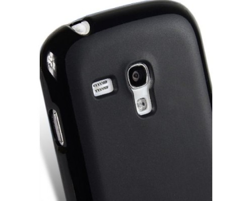 Чехол силиконовый для Samsung Galaxy S3 Mini (i8190) Melkco Poly Jacket TPU (Black Mat)