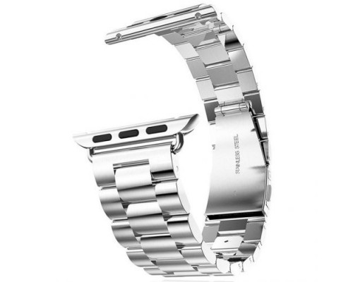 Ремешок стальной GSMIN Classic Collection для Apple Watch 42/44mm (Металлик)