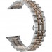 Ремешок металлический GSMIN Elegy для Apple Watch 42/44mm (Серебро-розовое золото)