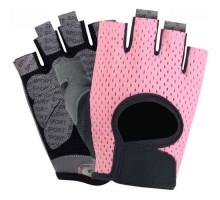 Перчатки спортивные без пальцев GSMIN (L) (Розовый)