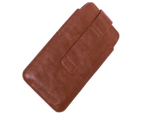 Чехол карман GSMIN вертикальный на ремень универсальный 175x90 мм (6.4) (Коричневый)
