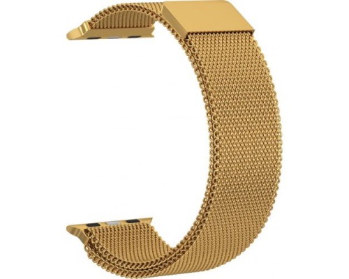 Ремешок металлический GSMIN Milanese Loop для Apple Watch 42/44mm (Золотой)