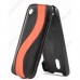 Кожаный чехол для HTC Desire 500 Dual Sim Melkco Premium Leather Case - Special Edition Jacka Type (Black/Orange LC)