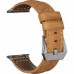 Ремешок замшевый GSMIN Suede 2 для Apple Watch 38/40mm (Светло-коричневый)
