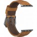 Ремешок замшевый GSMIN Suede 2 для Apple Watch 38/40mm (Светло-коричневый)