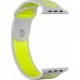 Ремешок силиконовый GSMIN Sport Edition для Apple Watch 38/40mm (Серо-зеленый)