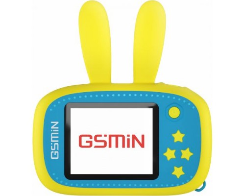 Детская цифровая камера GSMIN Fun Camera Rabbit со встроенной памятью и играми (Желтый)