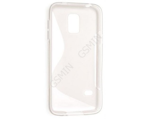 Чехол силиконовый для Samsung Galaxy S5 mini S-Line TPU (Прозрачно-Матовый)