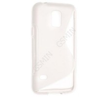 Чехол силиконовый для Samsung Galaxy S5 mini S-Line TPU (Прозрачно-Матовый)