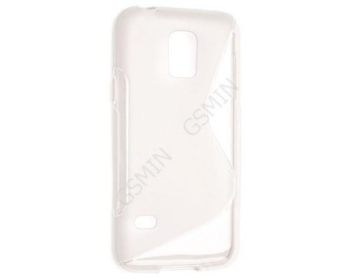 Чехол силиконовый для Samsung Galaxy S5 mini S-Line TPU (Прозрачно-Матовый)