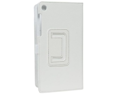 Кожаный чехол подставка для Lenovo TAB 3 730x GSMIN Series CL (Белый) (Дизайн 303)