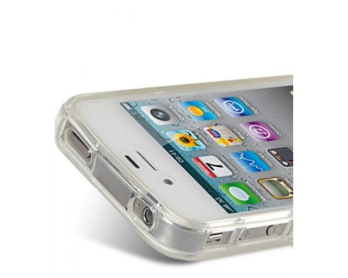 Чехол силиконовый для Apple iPhone 4 / 4S Melkco Poly Jacket (Transparent Mat)