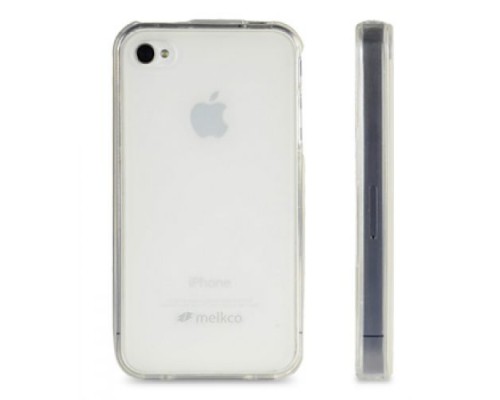 Чехол силиконовый для Apple iPhone 4 / 4S Melkco Poly Jacket (Transparent Mat)