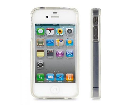 Чехол силиконовый для Apple iPhone 4 / 4S Melkco Poly Jacket (Transparent Mat)