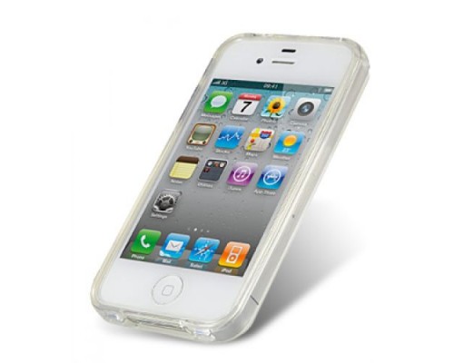 Чехол силиконовый для Apple iPhone 4 / 4S Melkco Poly Jacket (Transparent Mat)