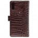 Кожаный чехол клатч для Sony Xperia XZ GSMIN Crocodile Texture LC (Коричневый)