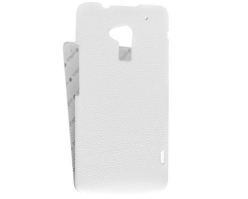 Кожаный чехол для HTC One Max / T6 Melkco Premium Leather Case - Jacka Type (White LC)