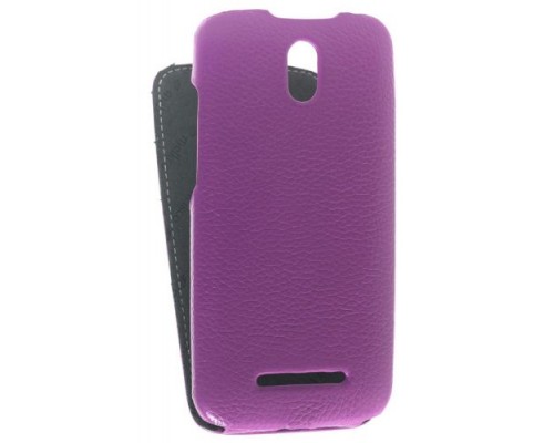 Кожаный чехол для HTC Desire 500 Dual Sim Melkco Premium Leather Case - Jacka Type (Purple LC)