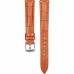 Ремешок кожаный GSMIN Crocodile 16 мм для женских часов GSMIN WP11 / WP11s (Светло-коричневый)