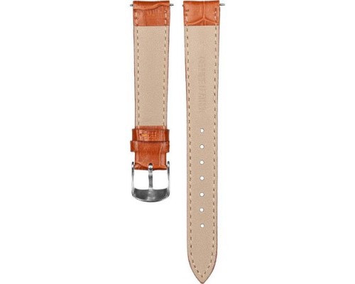 Ремешок кожаный GSMIN Crocodile 16 мм для женских часов GSMIN WP11 / WP11s (Светло-коричневый)