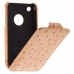 Кожаный чехол для Apple iPhone 3G/3Gs Melkco Leather Case - Jacka Type (Ostrich Print Pattern - Khaki)