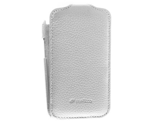 Кожаный чехол для Samsung Galaxy Ace Plus (S7500) Melkco Leather Case - Jacka Type (White LC)