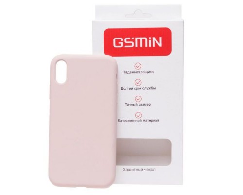 Силиконовый чехол GSMIN Soft-touch для Apple iPhone XR (Розовый)