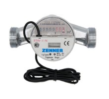 Счетчик воды горячей ZENNER ETW-I-N 2.5-130-3/4" 1 л/имп