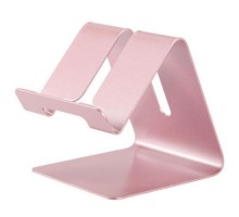 Универсальная металлическая подставка GSMIN B18 для телефона или планшета (Розовый)