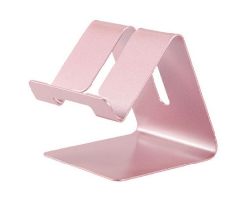 Универсальная металлическая подставка GSMIN B18 для телефона или планшета (Розовый)