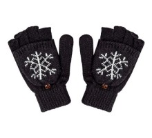 Перчатки-варежки с откидным верхом GSMIN Shelter Snow (Черный)