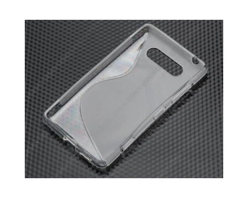 Чехол силиконовый для Nokia Lumia 820 S-Line TPU (Прозрачно-матовый)