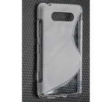 Чехол силиконовый для Nokia Lumia 820 S-Line TPU (Прозрачно-матовый)