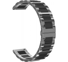Ремешок металлический GSMIN Chafe 20 для Withings Steel HR (Серебристо - черный)