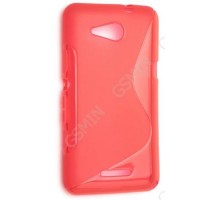 Чехол силиконовый для Sony Xperia E4g S-Line TPU (Красный)