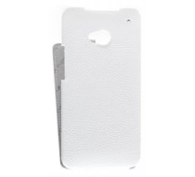 Кожаный чехол для HTC One M7 Melkco Leather Case - Jacka Type (White LC)