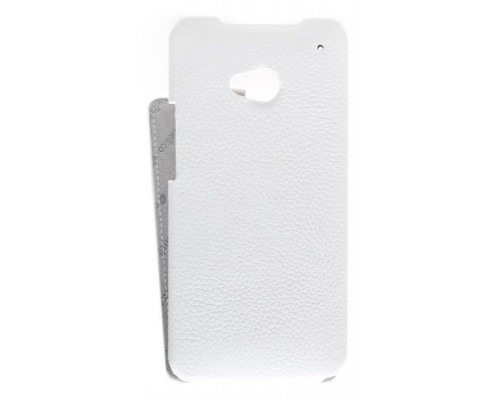 Кожаный чехол для HTC One M7 Melkco Leather Case - Jacka Type (White LC)