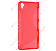 Чехол силиконовый для Sony Xperia Z3 S-Line TPU (Красный)