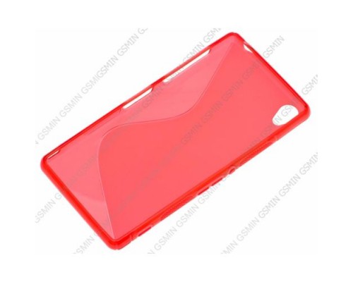 Чехол силиконовый для Sony Xperia Z3 S-Line TPU (Красный)