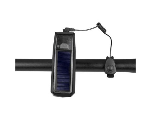 Велосипедная фара HJ-052 с солнечной батареей (2000 мАч) диодная (Черный)