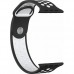 Ремешок силиконовый GSMIN Sport Edition для Apple Watch 38/40mm (Черно-белый)
