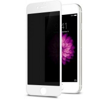 Противоударное защитное стекло для Apple iPhone 6 / 6S GSMIN 3D 0.3mm Анти-шпион (Белая рамка)