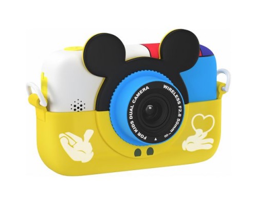 Детский цифровой фотоаппарат GSMIN Fun Camera Memory с играми (Желтый)