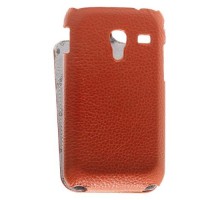 Кожаный чехол для Samsung Galaxy Ace Plus (S7500) Melkco Leather Case - Jacka Type (Orange LC)