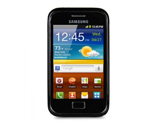 Чехол силиконовый для Samsung Galaxy Ace Plus (S7500) Melkco Poly Jacket TPU (Black Mat)Ver.2