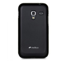 Чехол силиконовый для Samsung Galaxy Ace Plus (S7500) Melkco Poly Jacket TPU (Black Mat)Ver.2